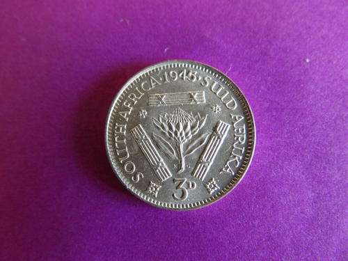 A GREAT 1945 UNION 3PENCE UNCIRCULATED  WITH A LOVELY METALLIC LUSTRE